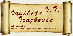 Vasilije Trajković vizit kartica